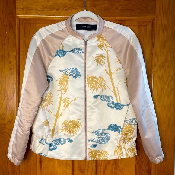 Zara Jackets & Blazers - Satin Tiger Bomber Jacket